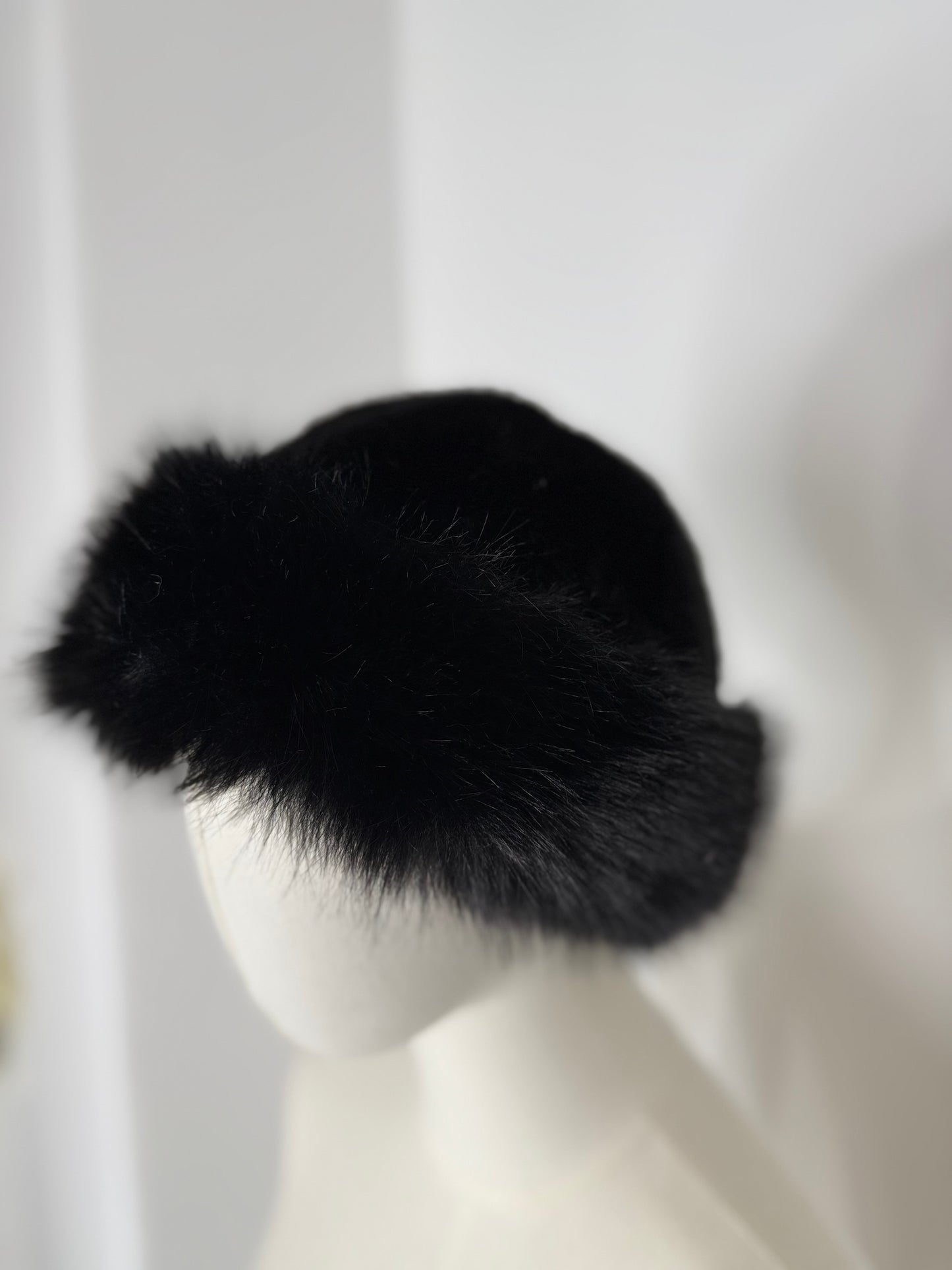 furry trim hat