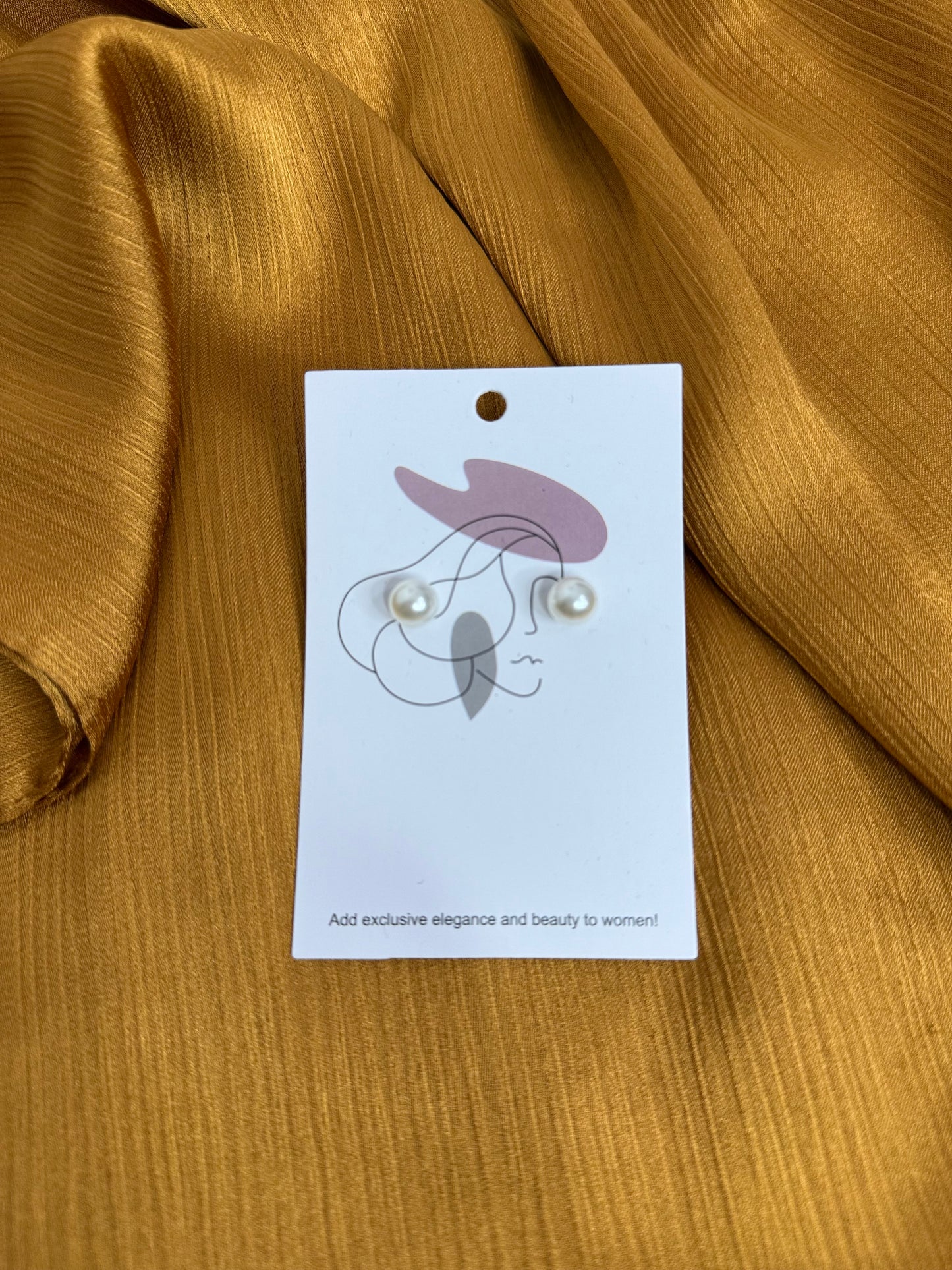 Pearl stud earrings