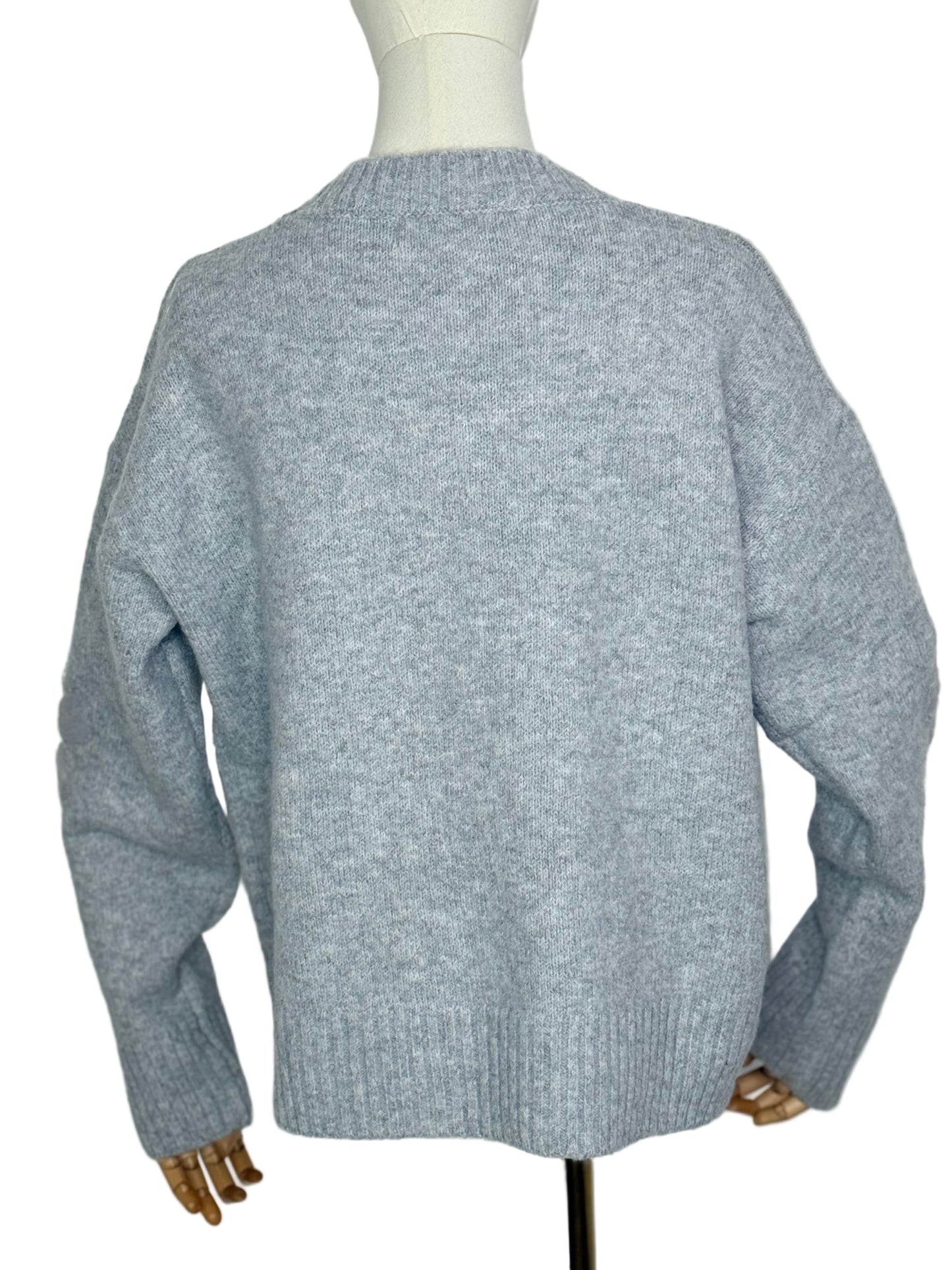 Sienna Sequin Flower Jumper Grey