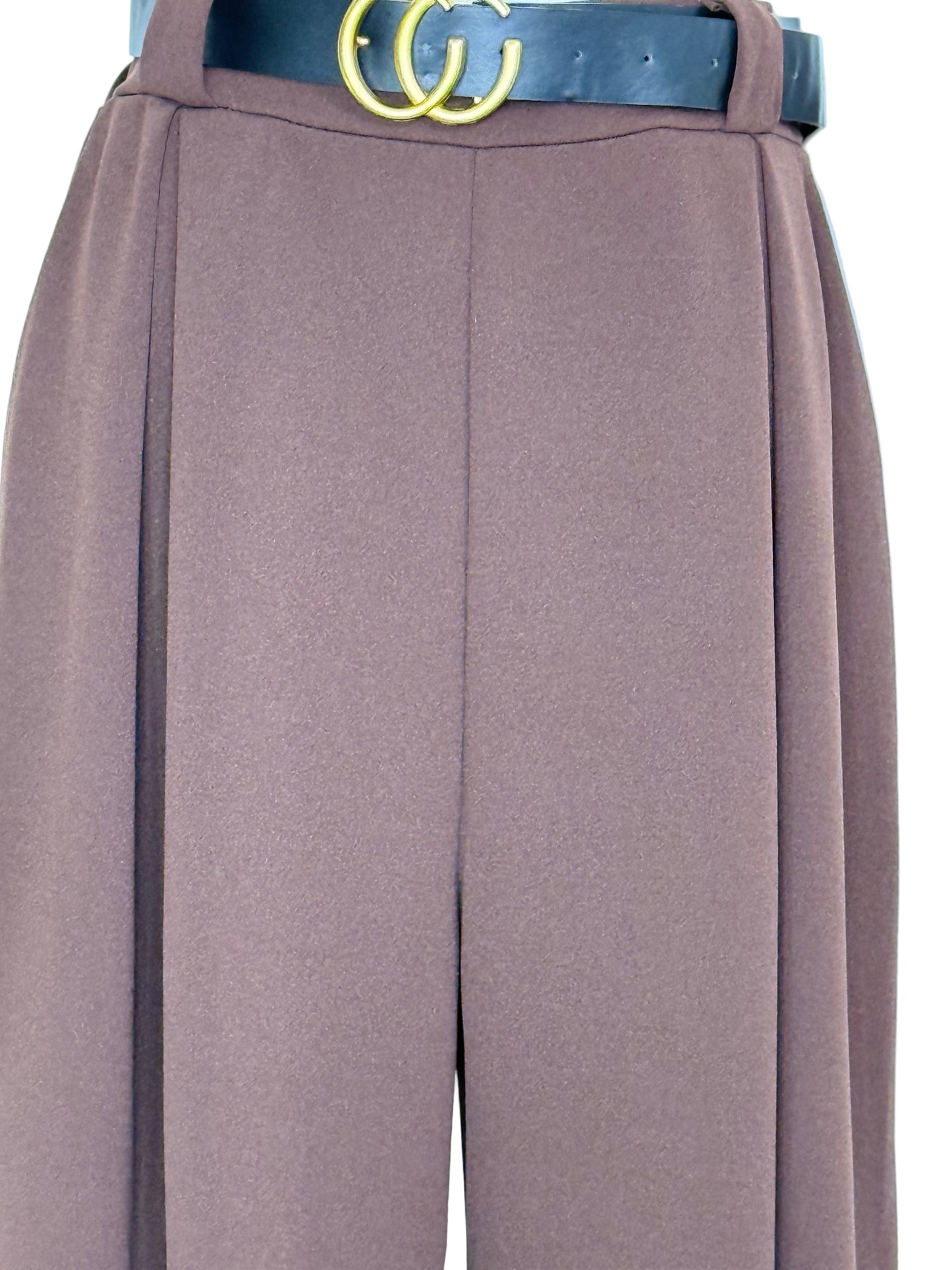 Cecile Wide Leg Chocolate Trousers