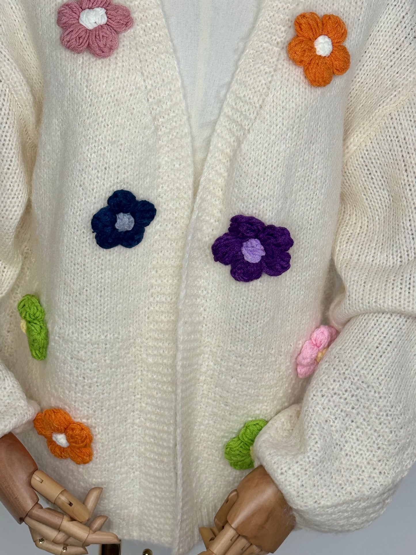 Florence Flower Cream Cardigan