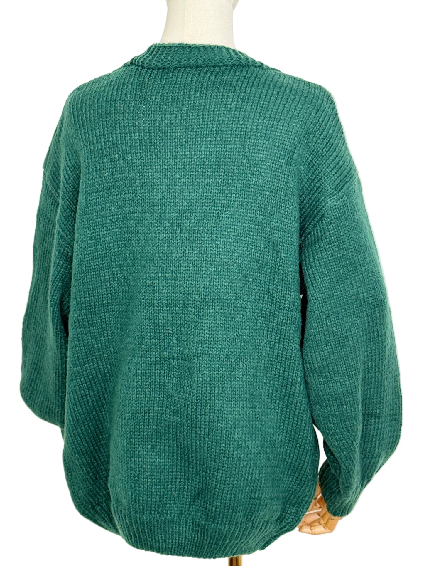 Freya Flower Cardigan Green