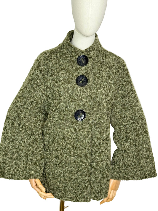 Katie 3 button coat Green
