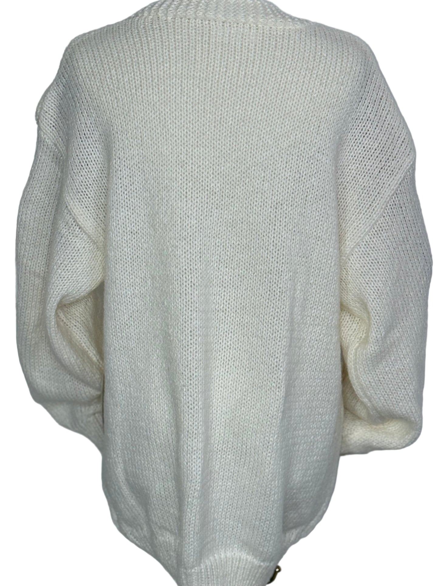 Freya Flower Open Cardigan Cream