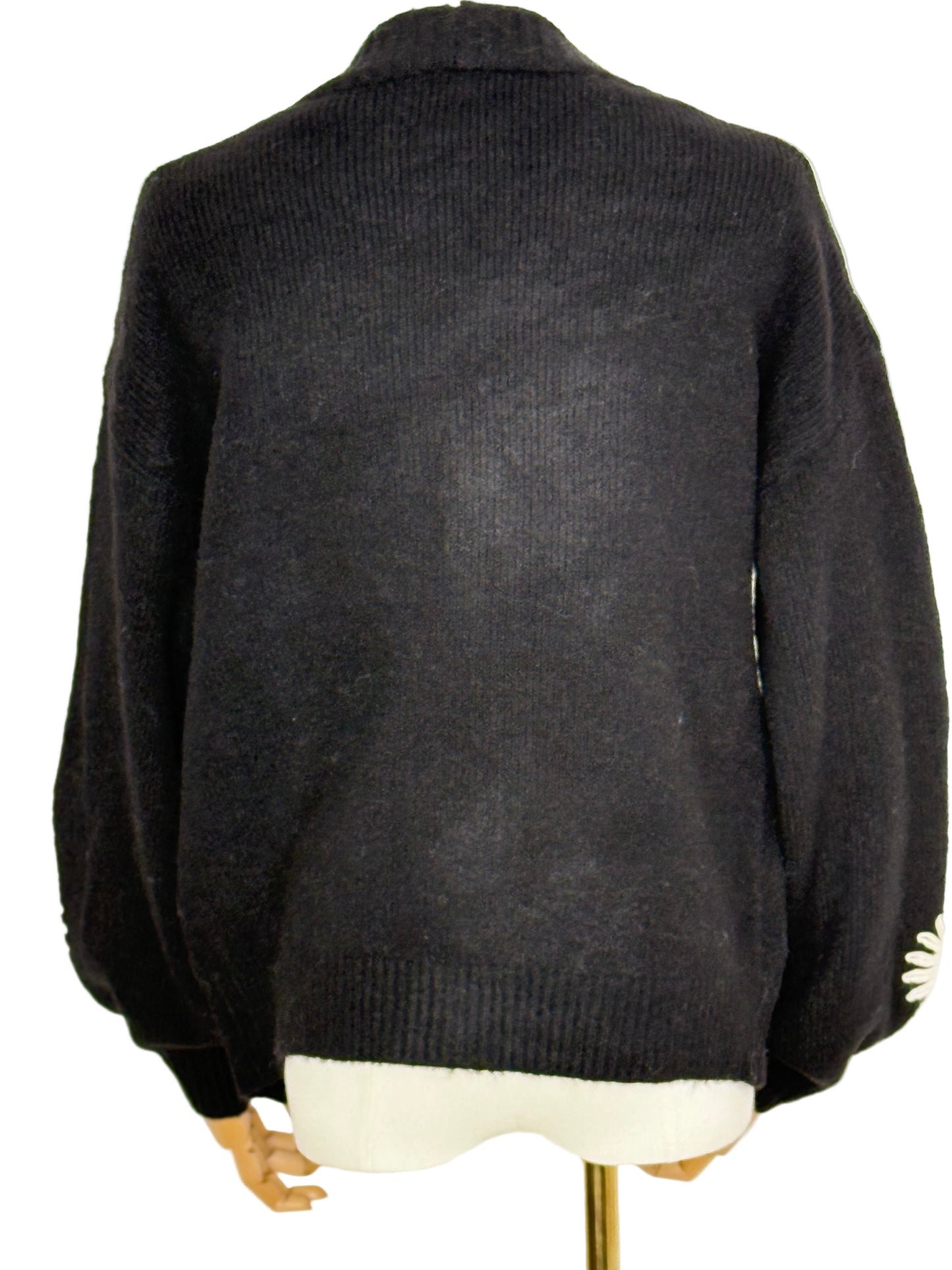 Dana Daisy Cardigan Black