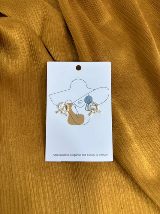 Small hooped knot earrings