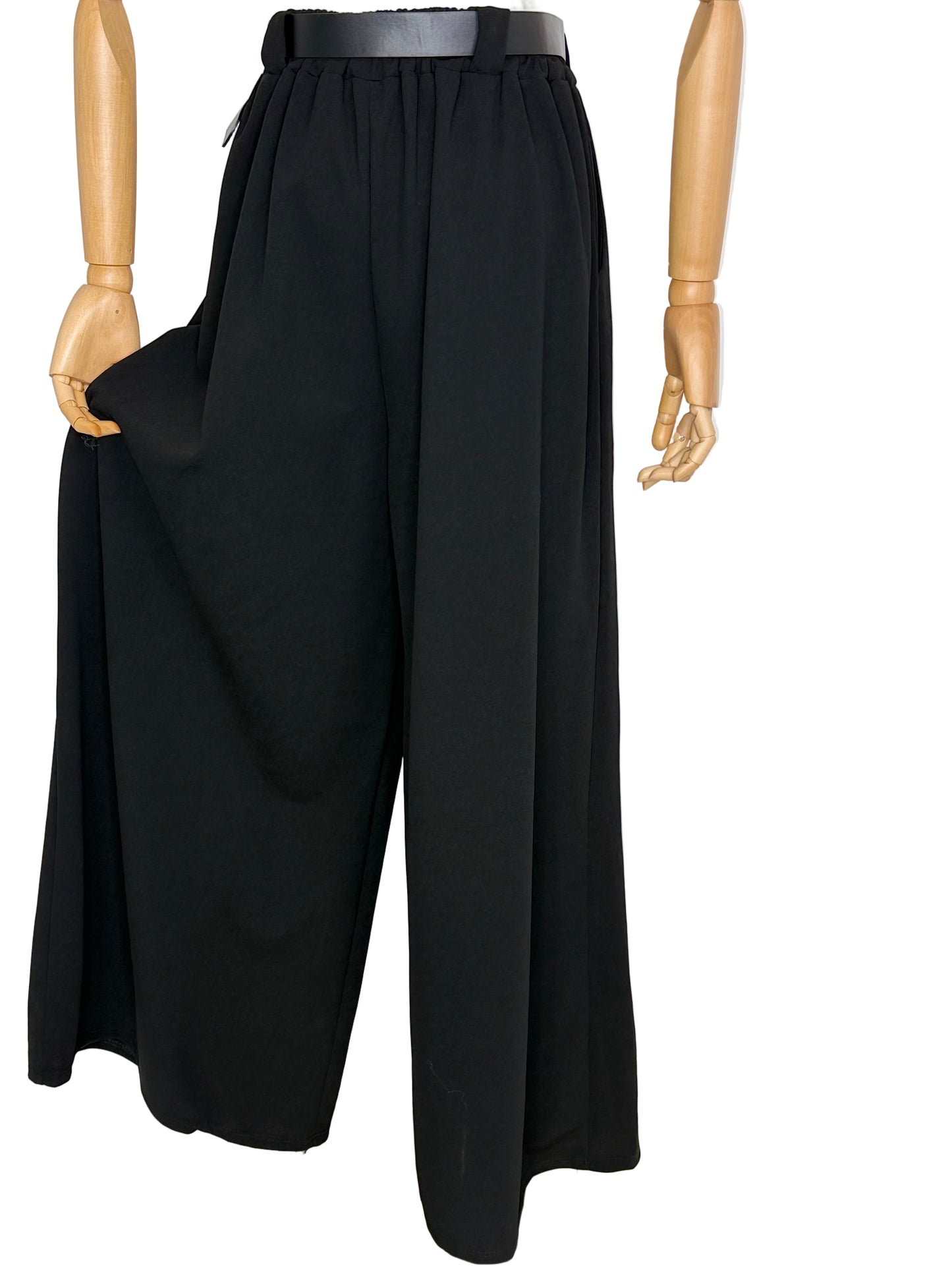 Cecile Wide Leg Black Trousers