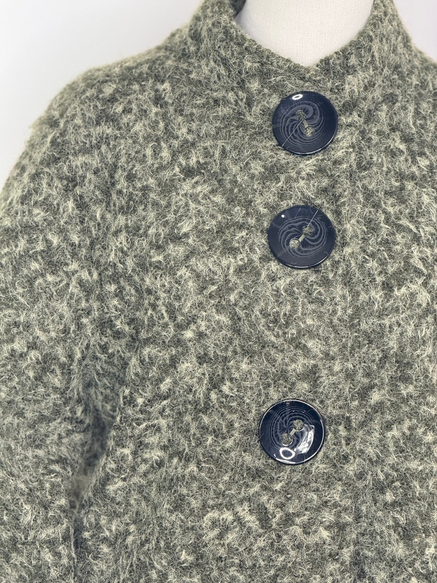 Katie 3 button coat Green