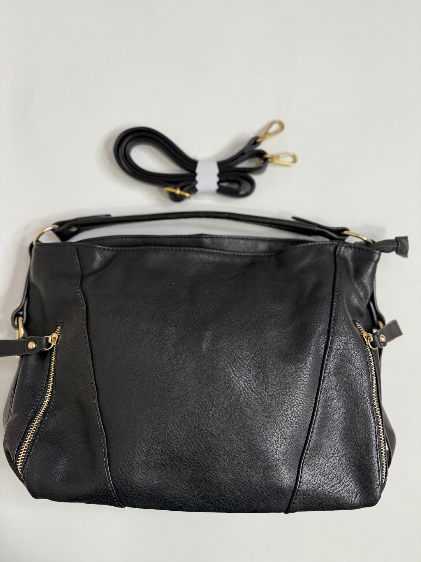 Black soft side zip bag