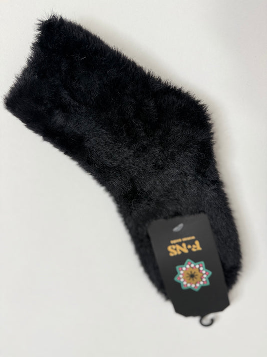 Fluffy Black Socks