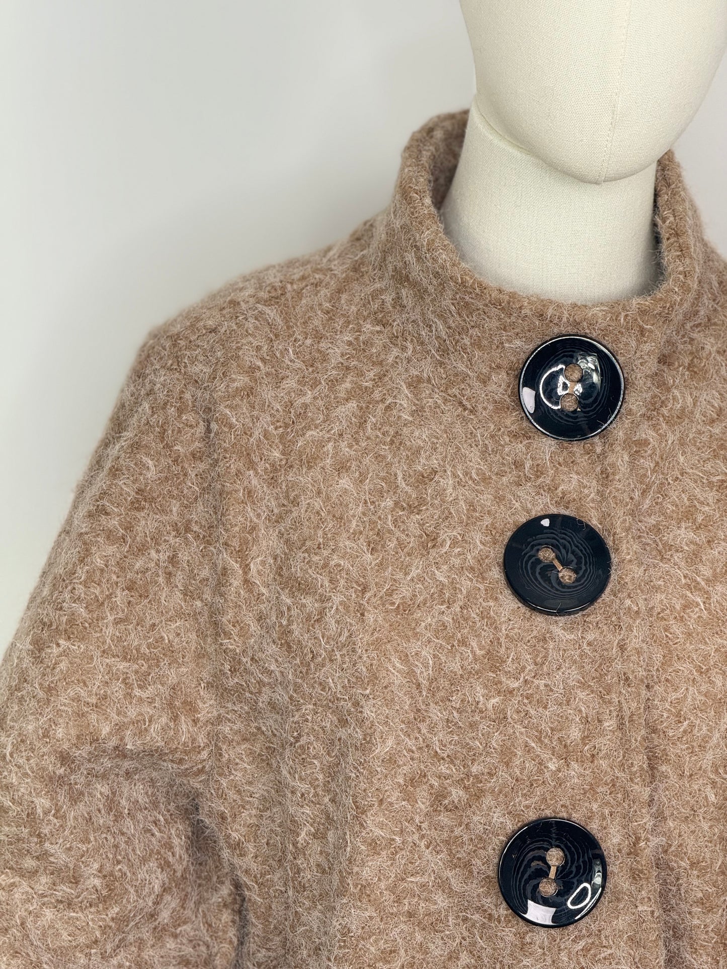 Katie 3 Button Coat Cream