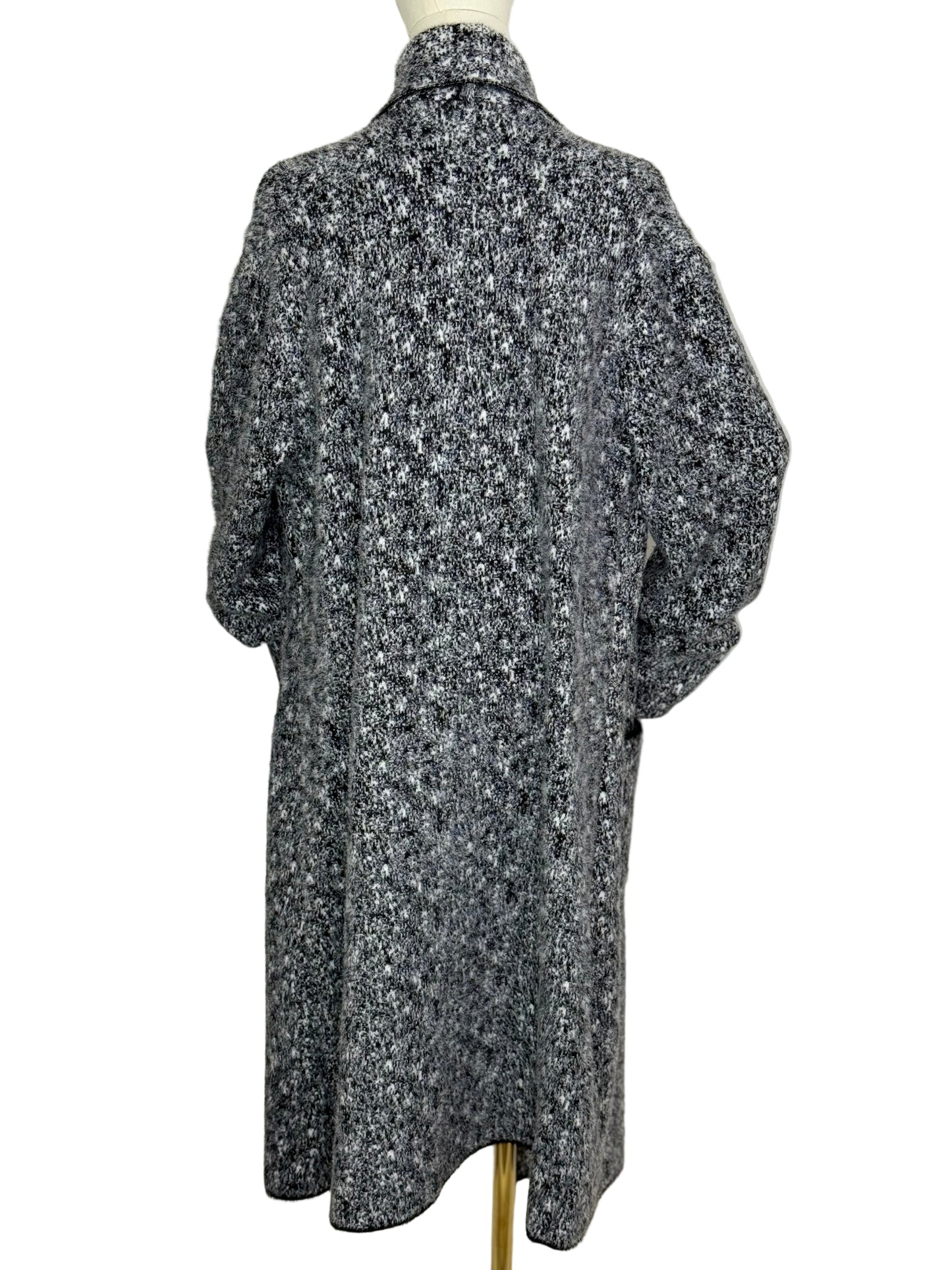 Wendy Waterfall coat Black and White