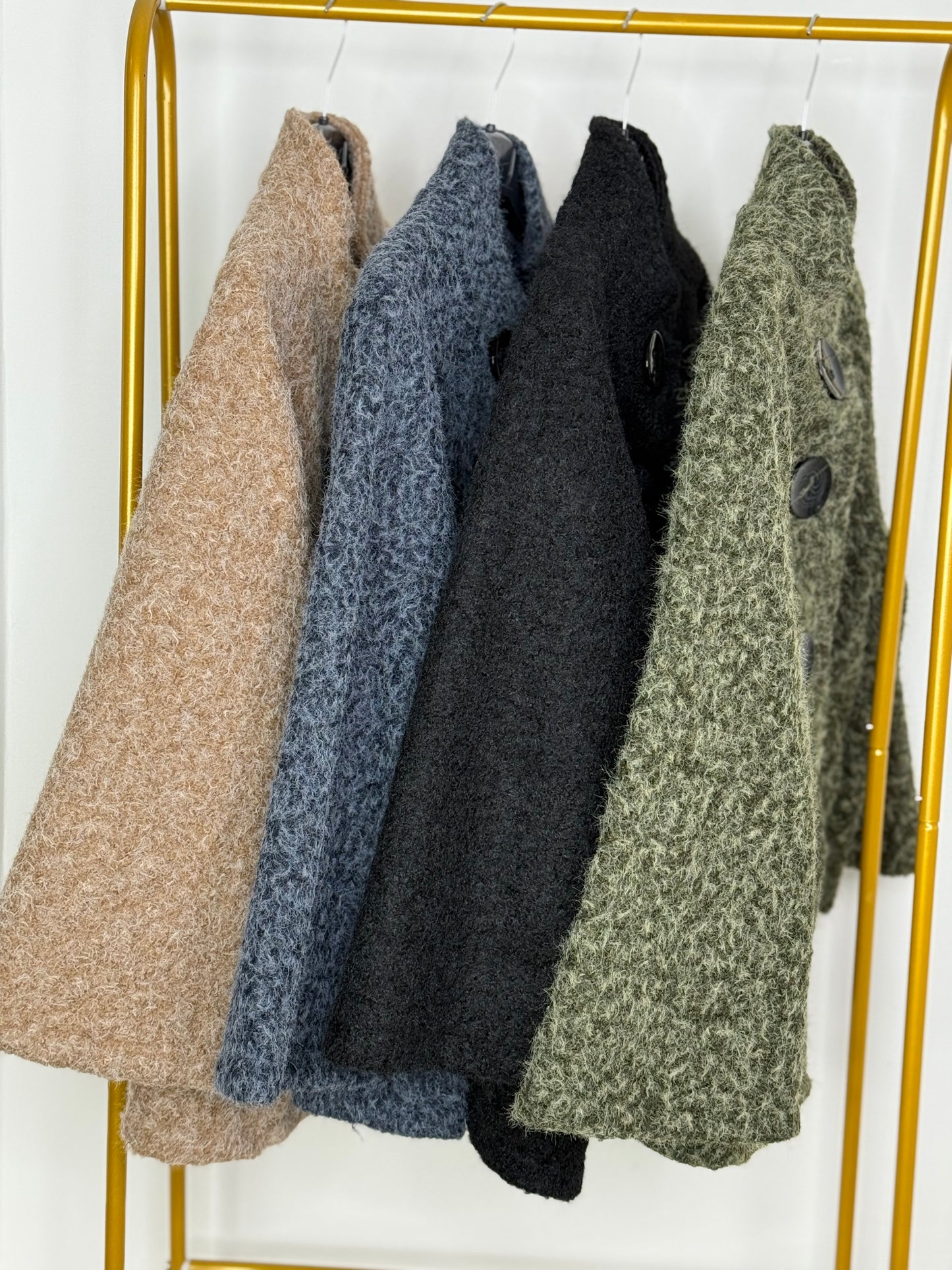 Katie 3 button coat Green