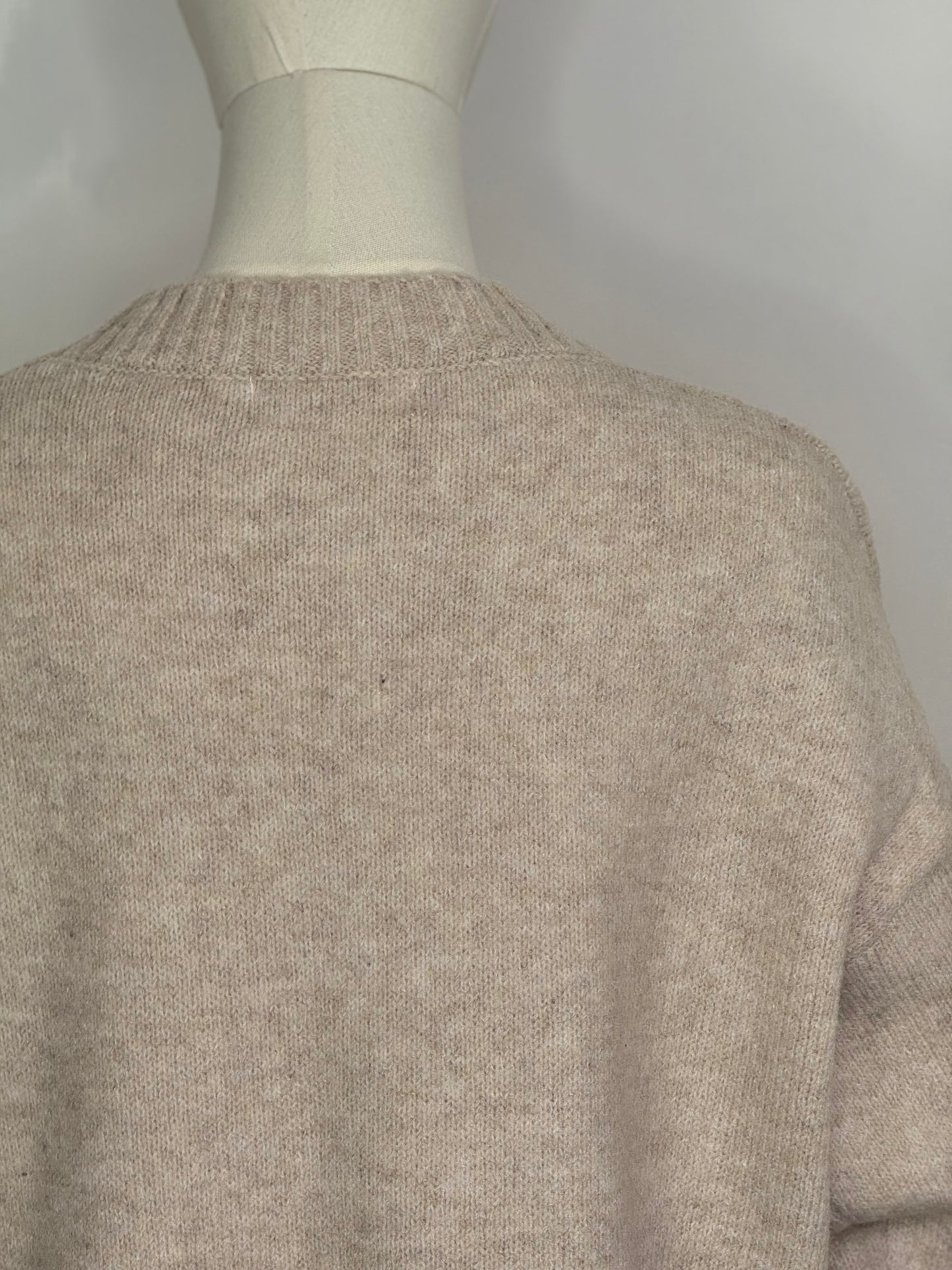 Sienna Sequin Flower Jumper Beige